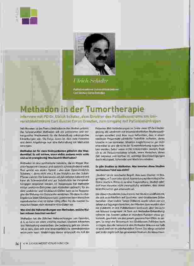 Vorschauseite 1: Methadon in der Tumortherapie