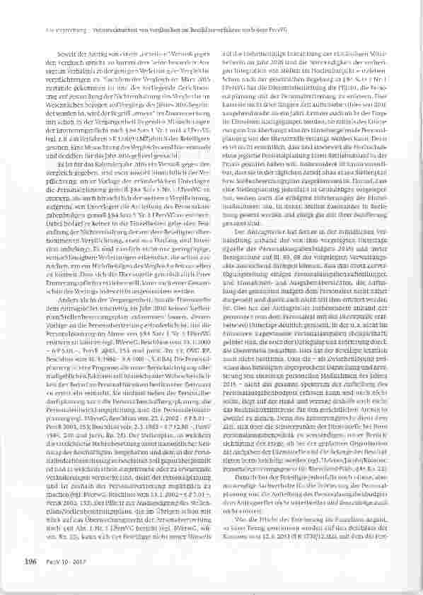 Vorschauseite 4: Vollstreckbarkeit von Vergleichen im Beschlussverfahren nach dem PersVG
