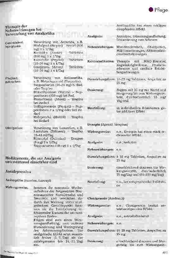 Vorschauseite 6: Analgetika auf der Allgemeinstation und zur präund postoperativen Schmerztherapie Bestandteil des Einarbeitungsordners für Berufsanfänger