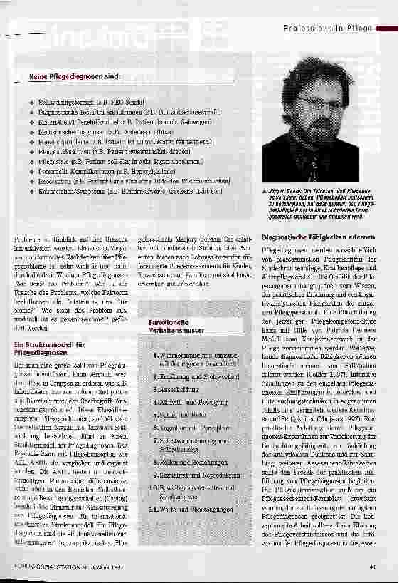Vorschauseite 4: Pflegediagnosen - die Verbindung von Forschung und Praxis Informationen zu einem Instrument, dem der Ruf vorausgeht, überschätzt zu werden