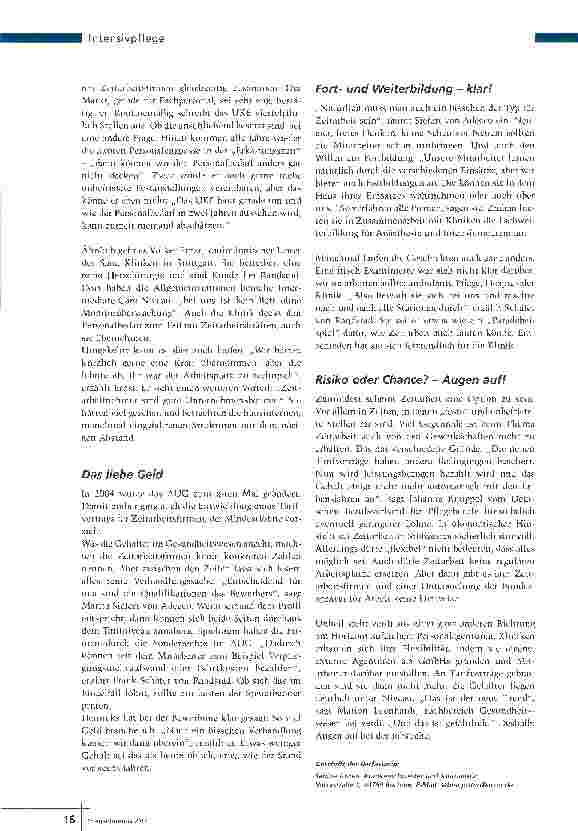 Vorschauseite 3: Zeitarbeit - Intensivpflege auf Abruf