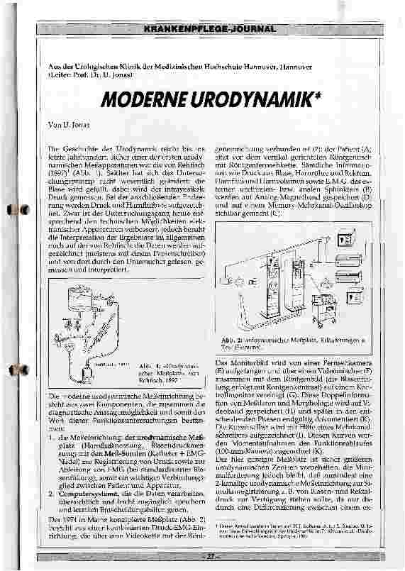 Vorschauseite 1: Moderne Urodynamik
