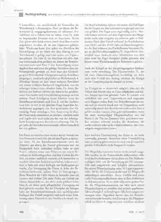 Vorschauseite 5: Zur Ersetzung der Zustimmung zu einer beabsichtigten außerordentlichen Kündigung des Betriebsratsvorsitzenden