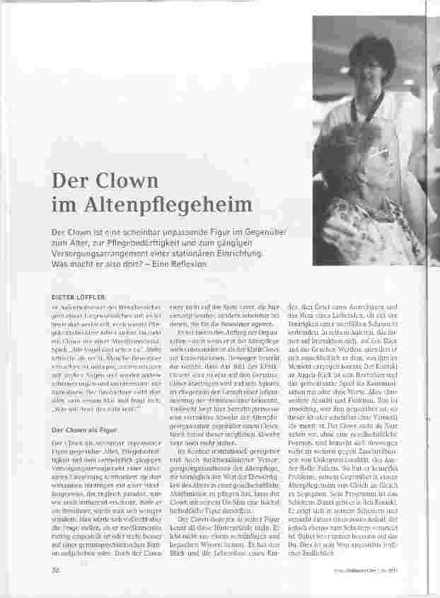 Vorschauseite 1: Der Clown im Altenpflegeheim