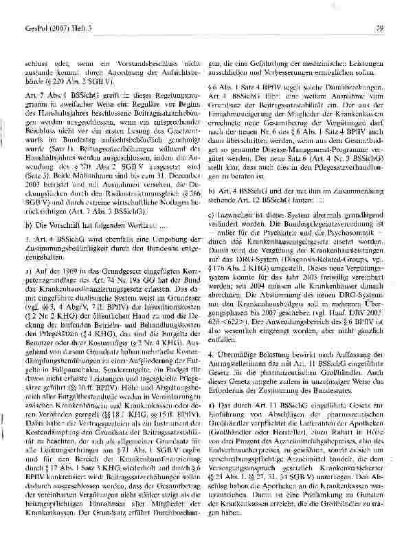 Vorschauseite 4: Beitragssatzsicherungsgesetz mit dem Grundgesetz vereinbar