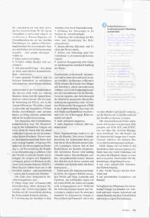 Vorschauseite 2: Reha-Marke Johannesbad Kundenbindung gestalten