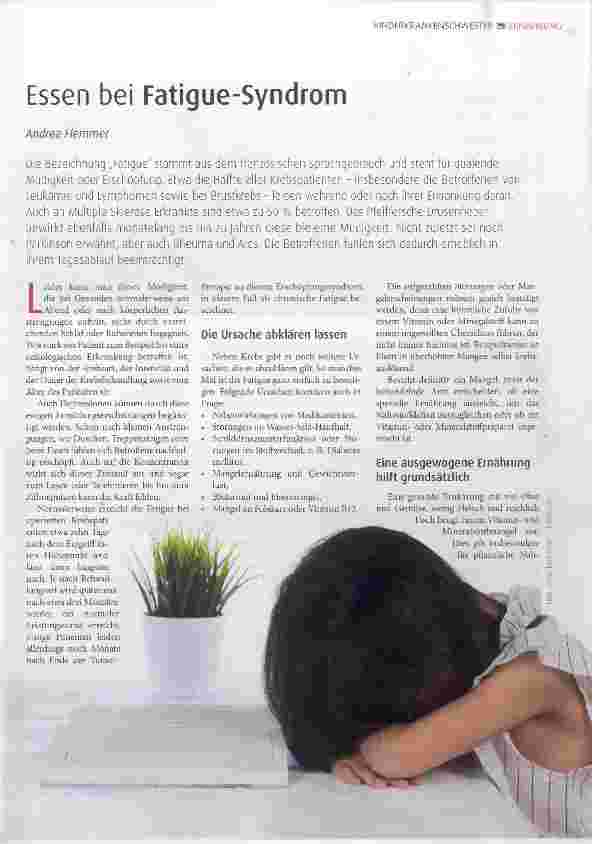 Vorschauseite 1: Essen bei Fatigue-Syndrom