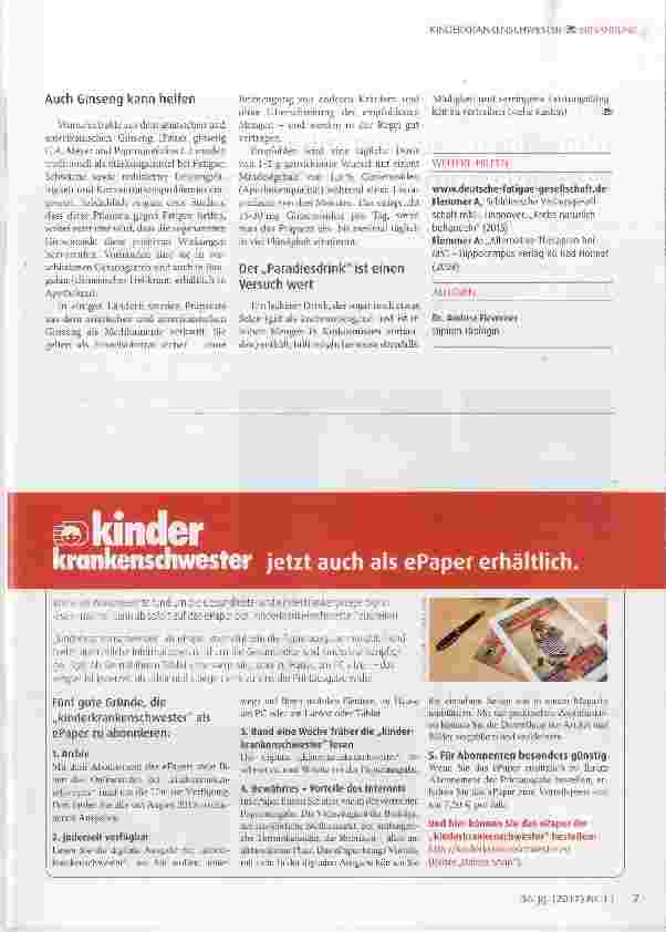 Vorschauseite 3: Essen bei Fatigue-Syndrom