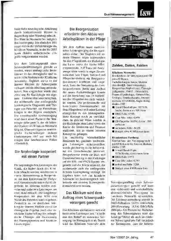 Vorschauseite 2: Das Klinikum Neumarkt: reaktionsschnell und kommunal