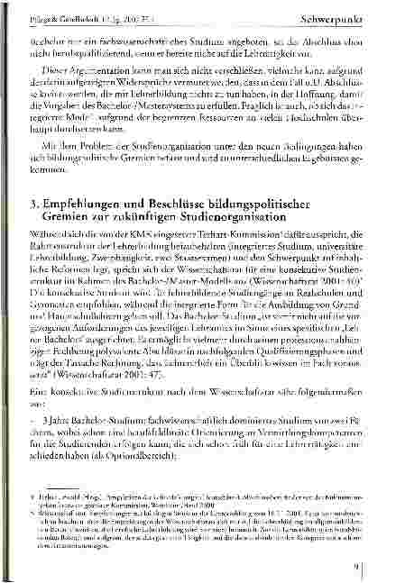 Vorschauseite 5: Die Lehrerbildung in der Pflege im Zeichen von Bologna