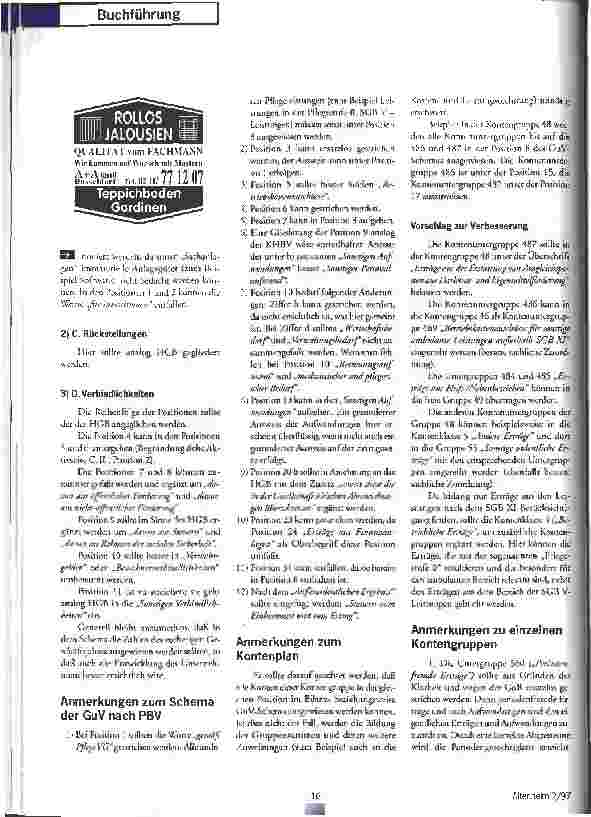 Vorschauseite 2: Verbesserungsvorschläge zur PBV