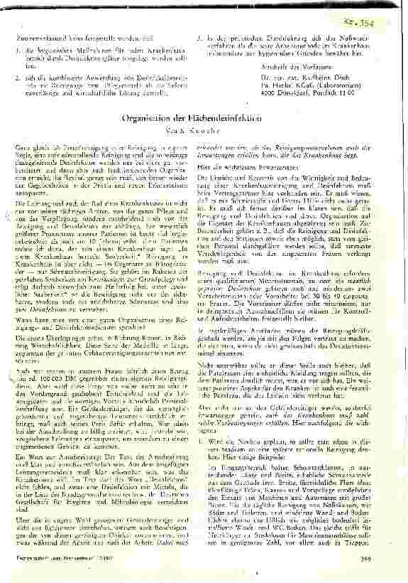 Vorschauseite 1: Organisation der Flächendesinfektion