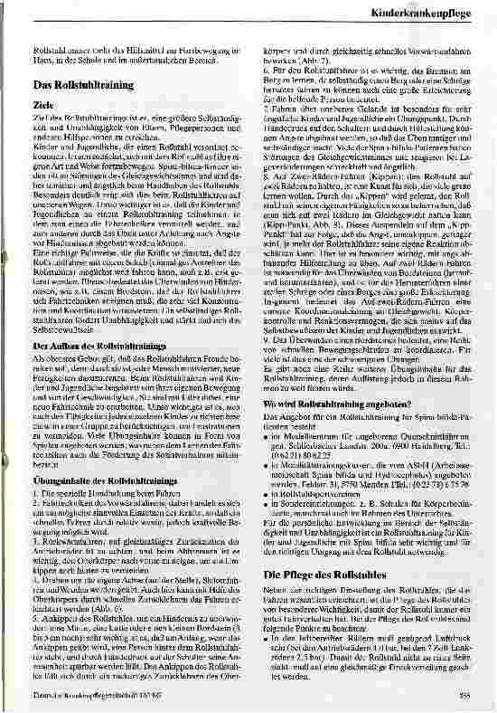 Vorschauseite 4: Rollstuhlversorgung u. Rollstuhltraining bei Spina-bifida-Patienten