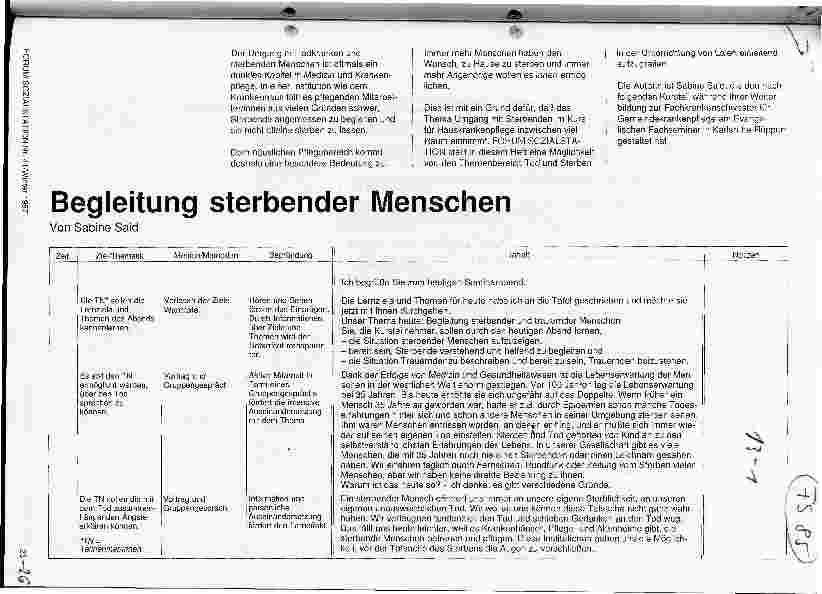 Vorschauseite 1: Begleitung sterbender Menschen