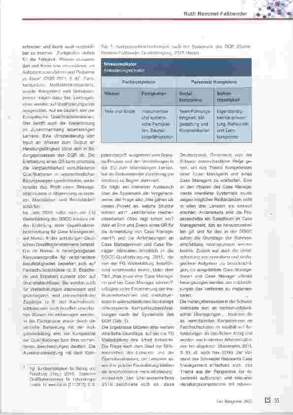 Vorschauseite 2: Zertifizierte Case Manager/innen im Qualifikationsrahmen