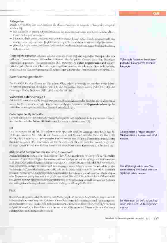 Vorschauseite 5: Geriatrisches Assessment bei Patienten mit hämatologischen Neoplastien