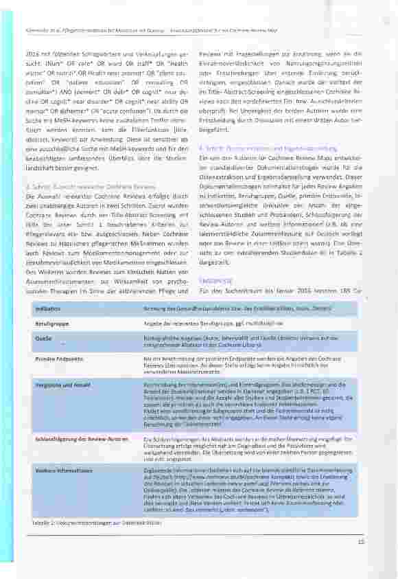 Vorschauseite 5: Pflegeinterventionen bei Menschen mit Demenz-Anwendungsbeispiel für ein Cochrane Review Map