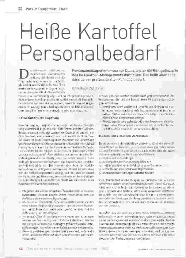 Vorschauseite 1: Heiße Kartoffel Personalbedarf