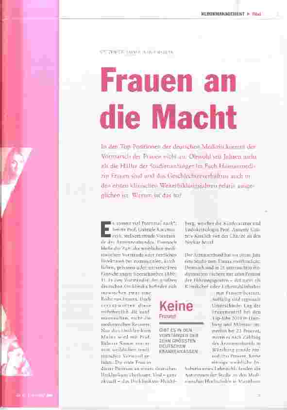 Vorschauseite 2: Frauen an die Macht