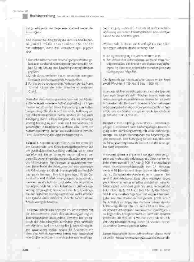 Vorschauseite 5: Sperrzeit nach Abschluss eines Aufhebungsvertrags