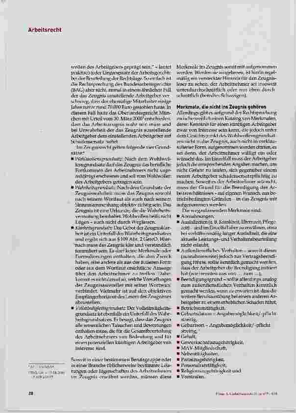 Vorschauseite 2: Zum Wahrheitsgehalt eines Arbeitszeugnisses