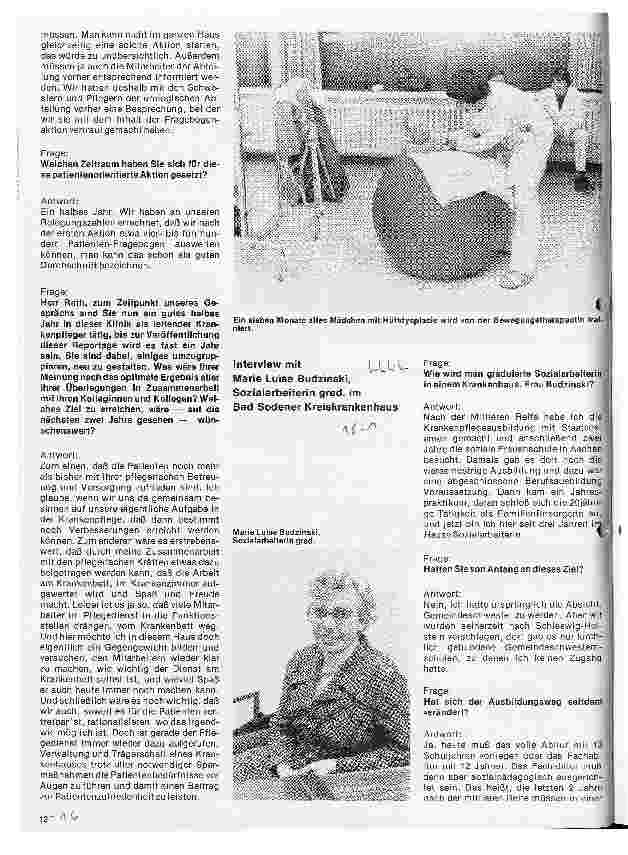 Vorschauseite 3: Das Kreiskrankenhaus Main-taunus in Bad Soden Interview mit Helmut Rath, Leitender Krankenpfleger