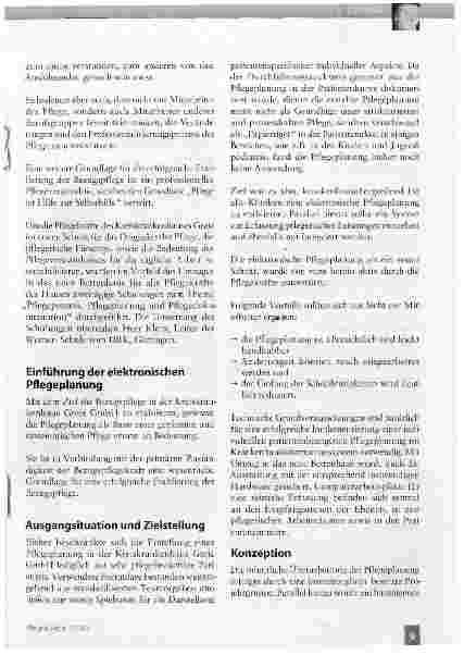 Vorschauseite 3: Umsetzung der elektronischen Pflegeplanung im Krankenhaus