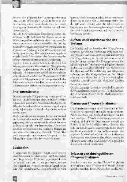 Vorschauseite 4: Umsetzung der elektronischen Pflegeplanung im Krankenhaus