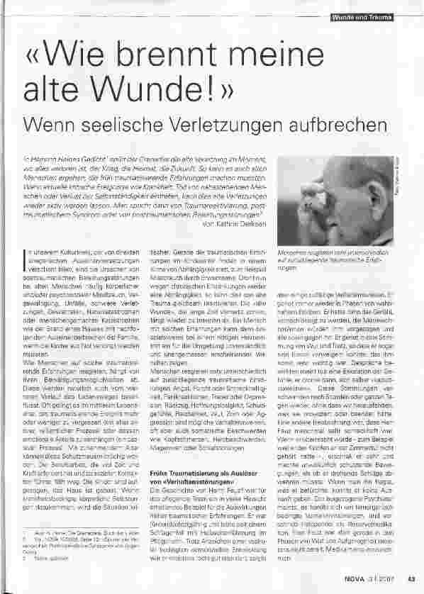 Vorschauseite 1: Wie brennt meine alte Wunde!Wenn seelische Verletzungen aufbrechen