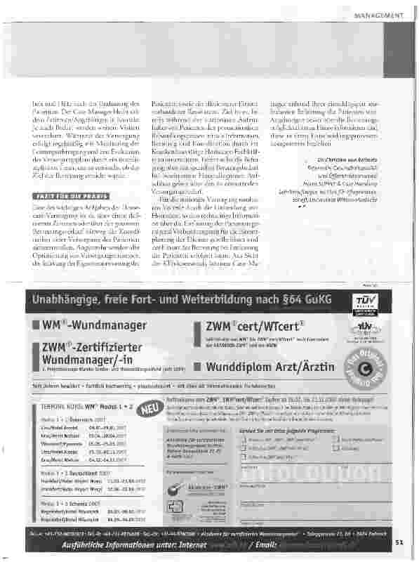 Vorschauseite 4: Sektorübergreifende PatientenversorgungHomecare: Was braucht der Patient?