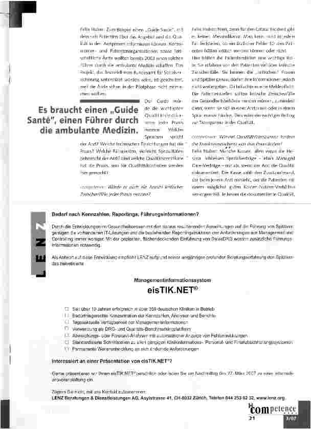 Vorschauseite 2: Ein Hausarzt fordert: Mehr Transparenz in der Arztpraxis