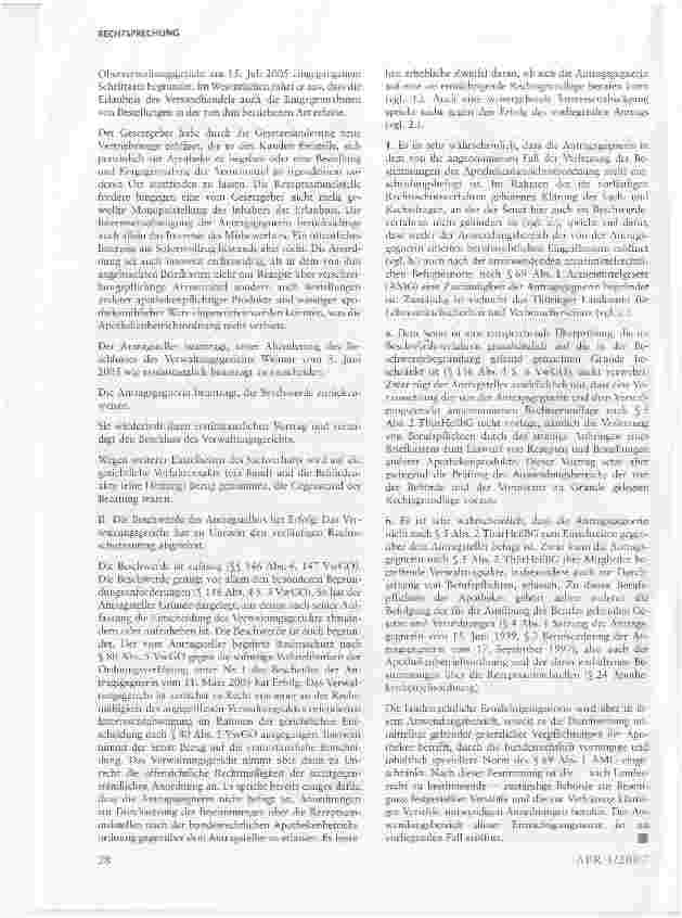 Vorschauseite 3: Regelungen über den Versandhandel und die Rezeptsammelstellenerlaubnis