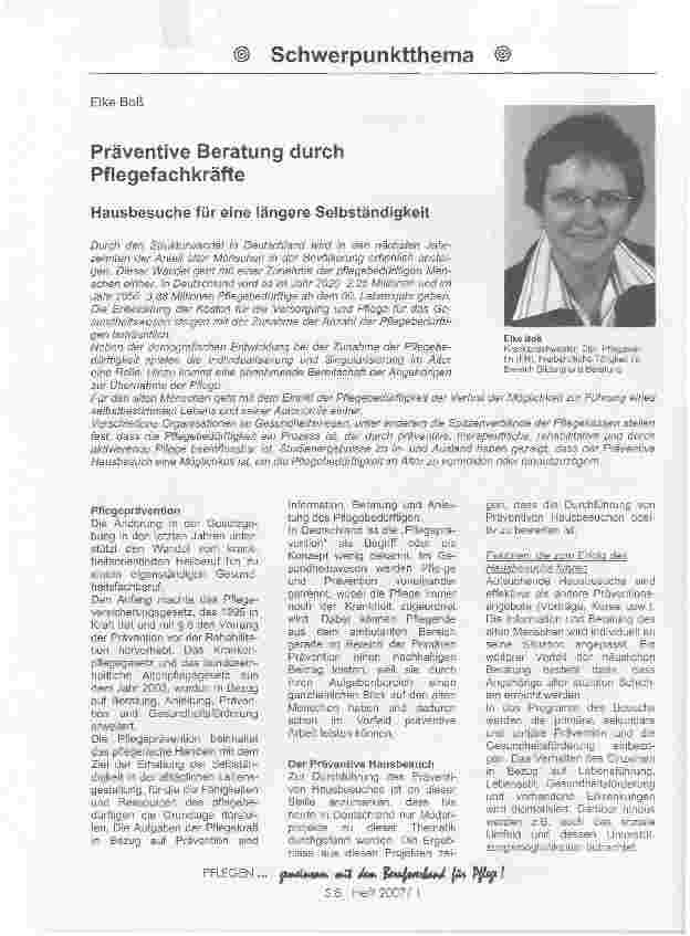 Vorschauseite 1: Präventive Beratung durch Pflegefachkräfte