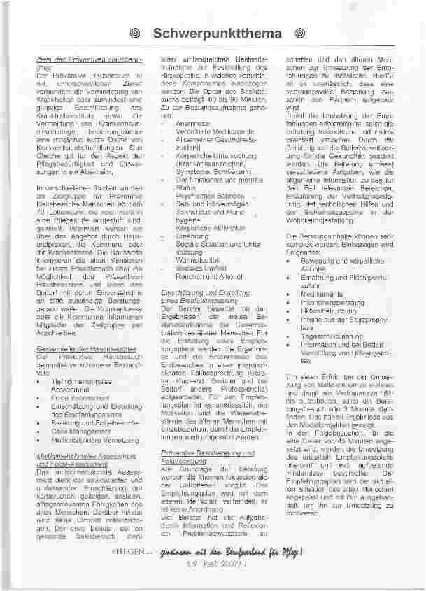 Vorschauseite 2: Präventive Beratung durch Pflegefachkräfte