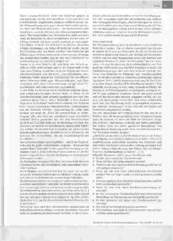 Vorschauseite 4: Die Patientenverfügung als Mittel des SelbstbestimmungsrechtsRechtliche Situation