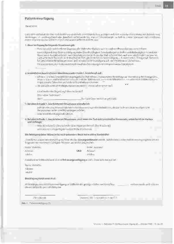 Vorschauseite 6: Die Patientenverfügung als Mittel des SelbstbestimmungsrechtsRechtliche Situation