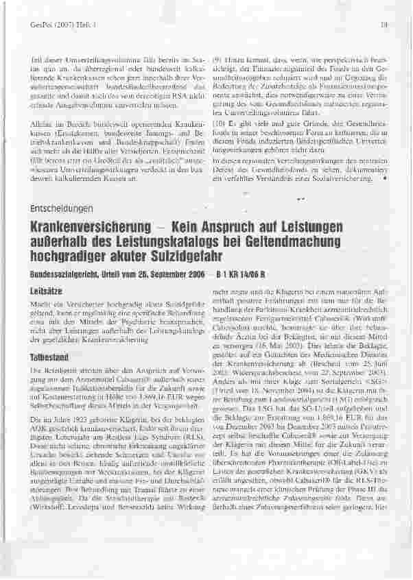 Vorschauseite 4: Gutachten schafft Klarheit bei finanziellen Auswirkungen des Gesundheitsfonds