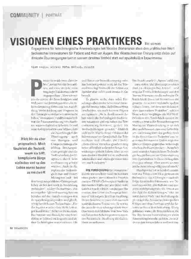 Vorschauseite 1: VISIONEN EINES PRAKTIKERS