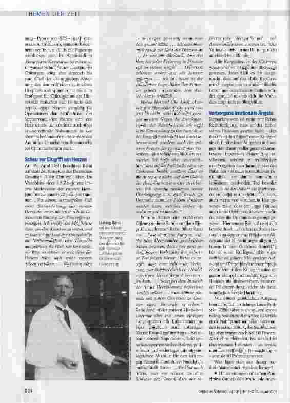 Vorschauseite 2: MEDIZINGESCHICHTE - Herznaht wider ethische Bedenken
