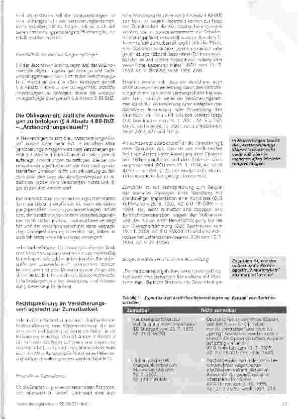 Vorschauseite 2: Schadenminderungsbzw. Mitwirkungspflichten von Anspruchstellern