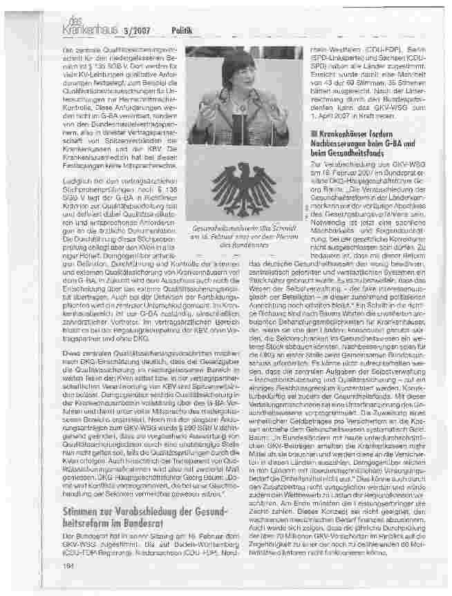 Vorschauseite 2: GKV-WSG: Schieflage in der Qualitätssicherung