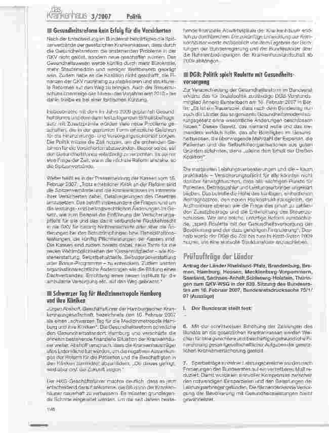 Vorschauseite 4: GKV-WSG: Schieflage in der Qualitätssicherung