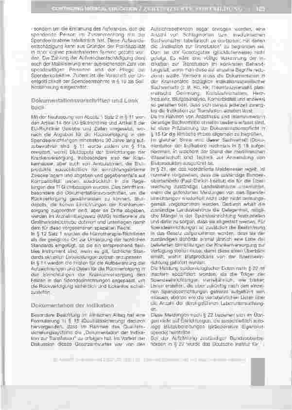 Vorschauseite 3: Die Novellierung des Transfusionsgesetzes - Auswirkungenauf den Arbeitsalltag*