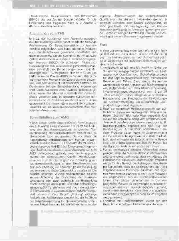 Vorschauseite 4: Die Novellierung des Transfusionsgesetzes - Auswirkungenauf den Arbeitsalltag*