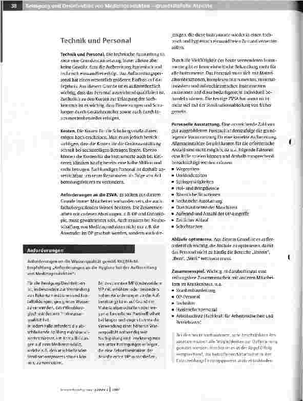 Vorschauseite 2: Reinigung und Desinfektion von Medizin Produkten - grundsätzliche Aspekte