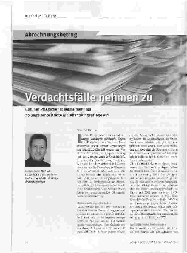 Vorschauseite 1: Verdachtsfälle nehmen zu