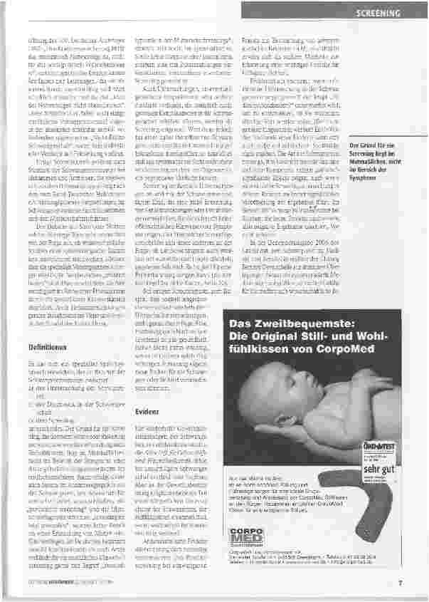 Vorschauseite 2: Screenings als Teil der Schwangerenvorsorge?