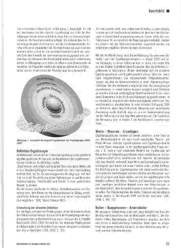 Vorschauseite 2: Die Entwicklung eines Berufsprofils für die Ergotherapie in Deutschland