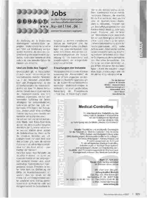 Vorschauseite 4: Klinikmanagement trifft Automobilindustrie