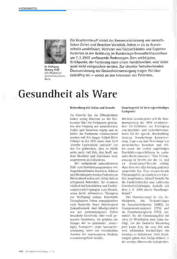 Vorschauseite 1: Gesundheit als Ware